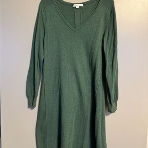 See By Chloe Green V-Neck Wool & Cashmere blend Sweater Dress